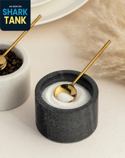 Marble Salt & pepper bowls set - Round trinkets