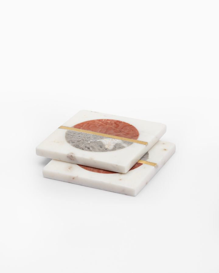 Tray & coasters- Green