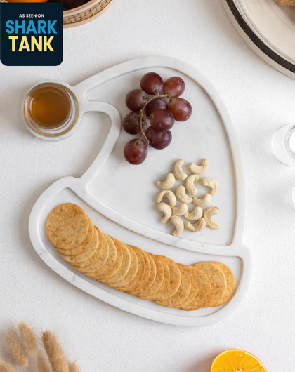 Marble Platter - Santa Cap