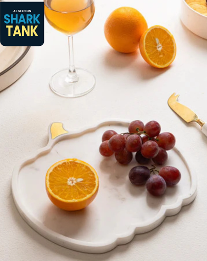 Marble Platter - Pumpkin