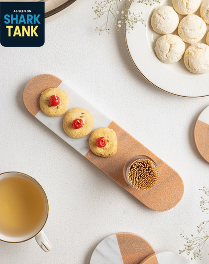 Marble Snack Serving Platter