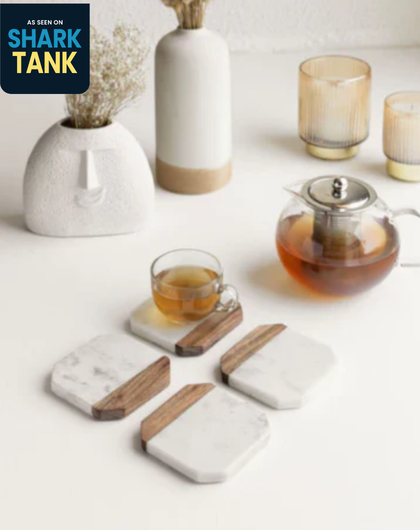 Marble Wood Coasters - Square (Set of 4)