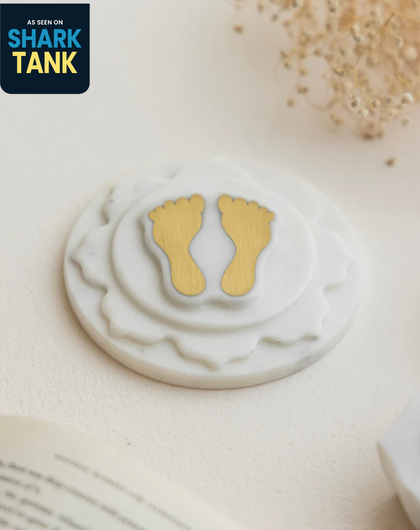 MARBLE LAKSHMI FOOTPRINT - BRASS