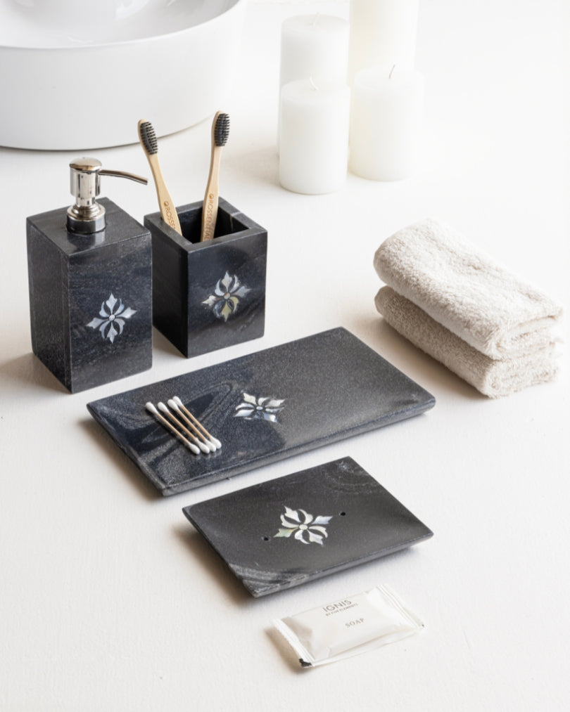Bathroom Sets - Buy Black Marble Bathroom Accessories Set