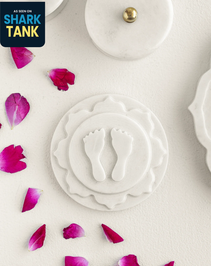 Marble Laxmi Footprint - Plain