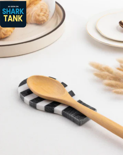 Marble Spoon Rest - Black & White