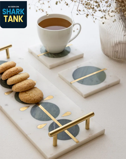 Tray & Coasters- Green (Choose Options)