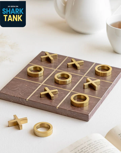 Marble Tic Tac Toe Game – Red