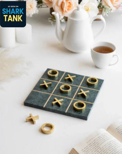 Marble Tic Tac Toe Game – Green