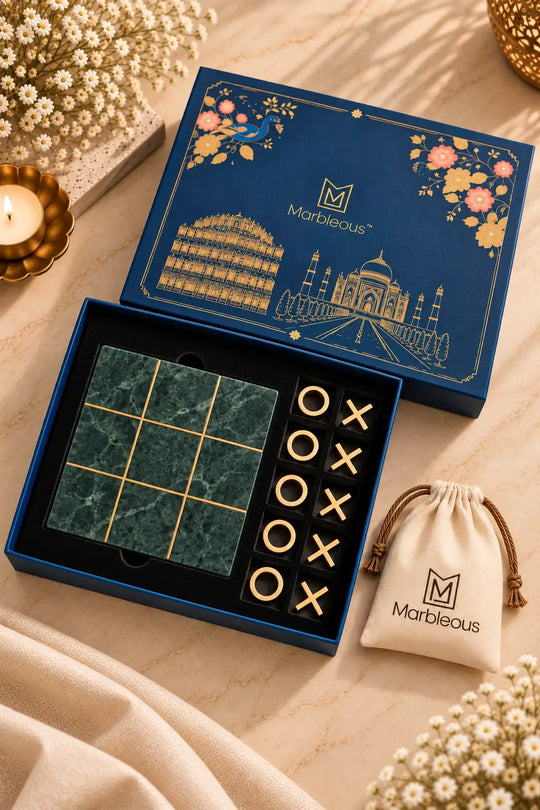 Marble Tic Tac Toe Game – Green Gift Hampers
