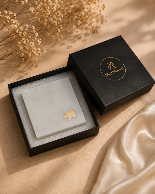 Marble Coasters (Set of 2)- Elephant theme Gift Hampers