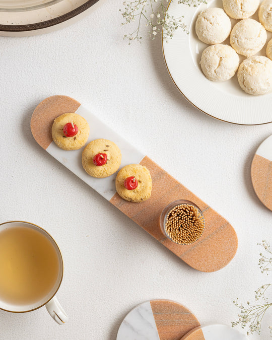 Marble Snack Serving Platter