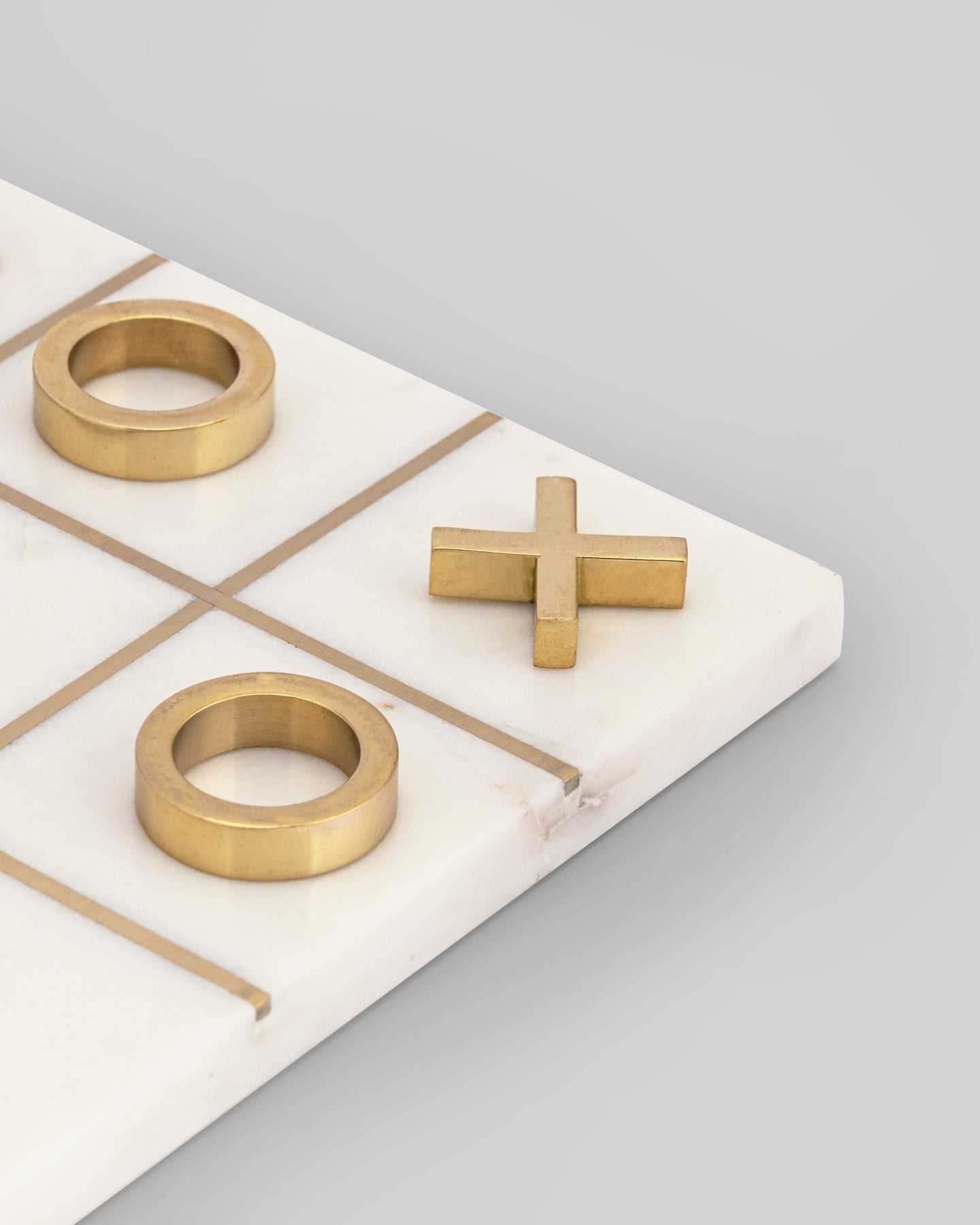Marble Tic Tac Toe Game – White