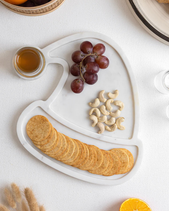 Marble Platter - Santa Cap
