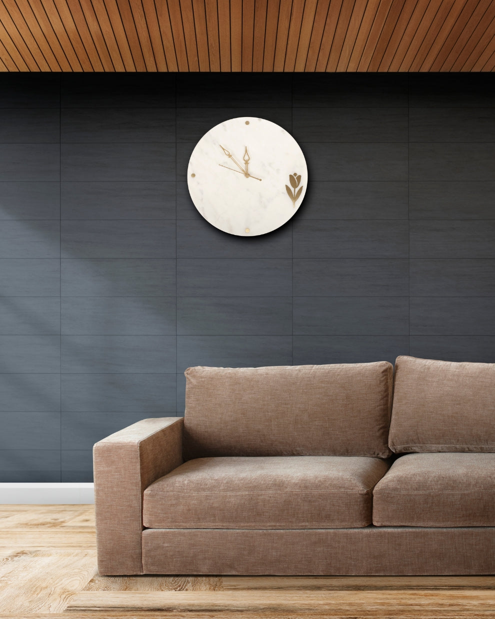 Marble Wall Clock – Tulip