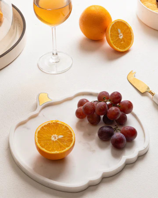 Marble Platter - Pumpkin